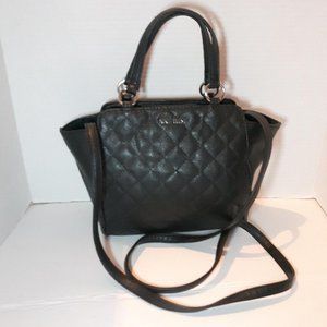 Nine West Crossbody Caviar Bag handbag Purse Black